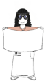 A template xe made of soytan holding a flag