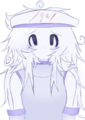 An unfinished drawing of /qa/tan by Liam. Unfortunately, only the low-res image could be found.