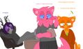 Froot and DOLL alongside with the fursona of some random soot impersonator