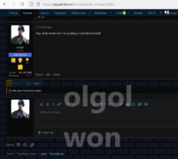 Example of what threads looked like during the first hour of the event.